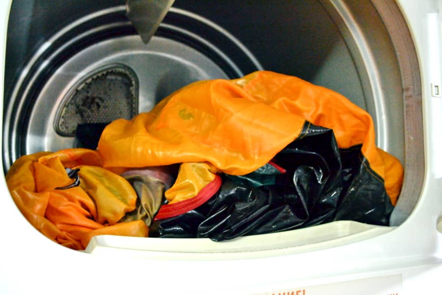 Сушка палатки в автоматической сушке